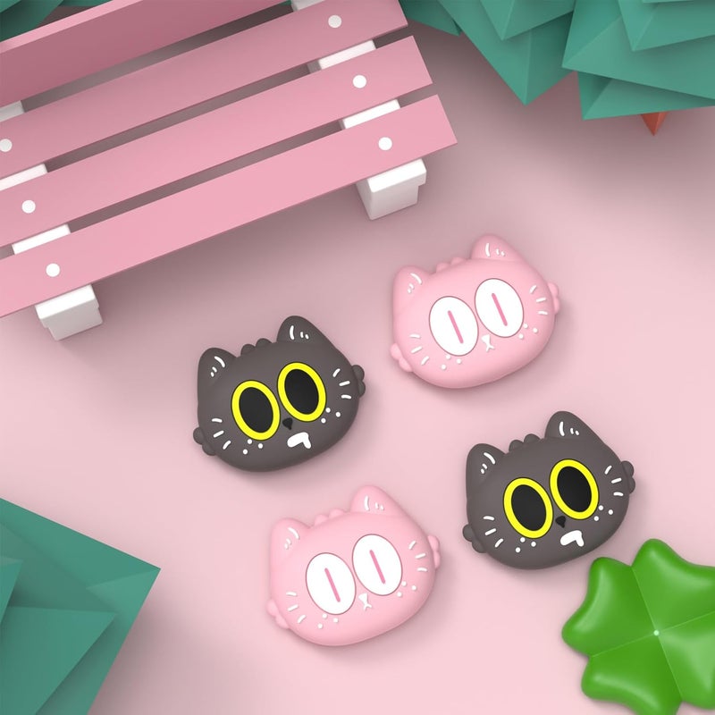 playvital Joystick Caps for Nintendo Switch, Thumbstick Caps for Switch Lite, Analog Cover for OLED Joycon Thumb Grips - Moonlight Cat - Image 2